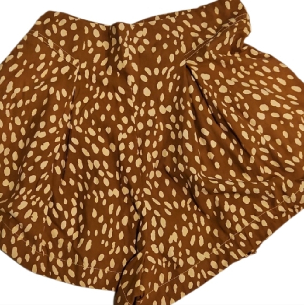 NEW! FREE PEOPLE Bennett Spotted Print Lace-Up Shorts 0. - Picture 6 of 6